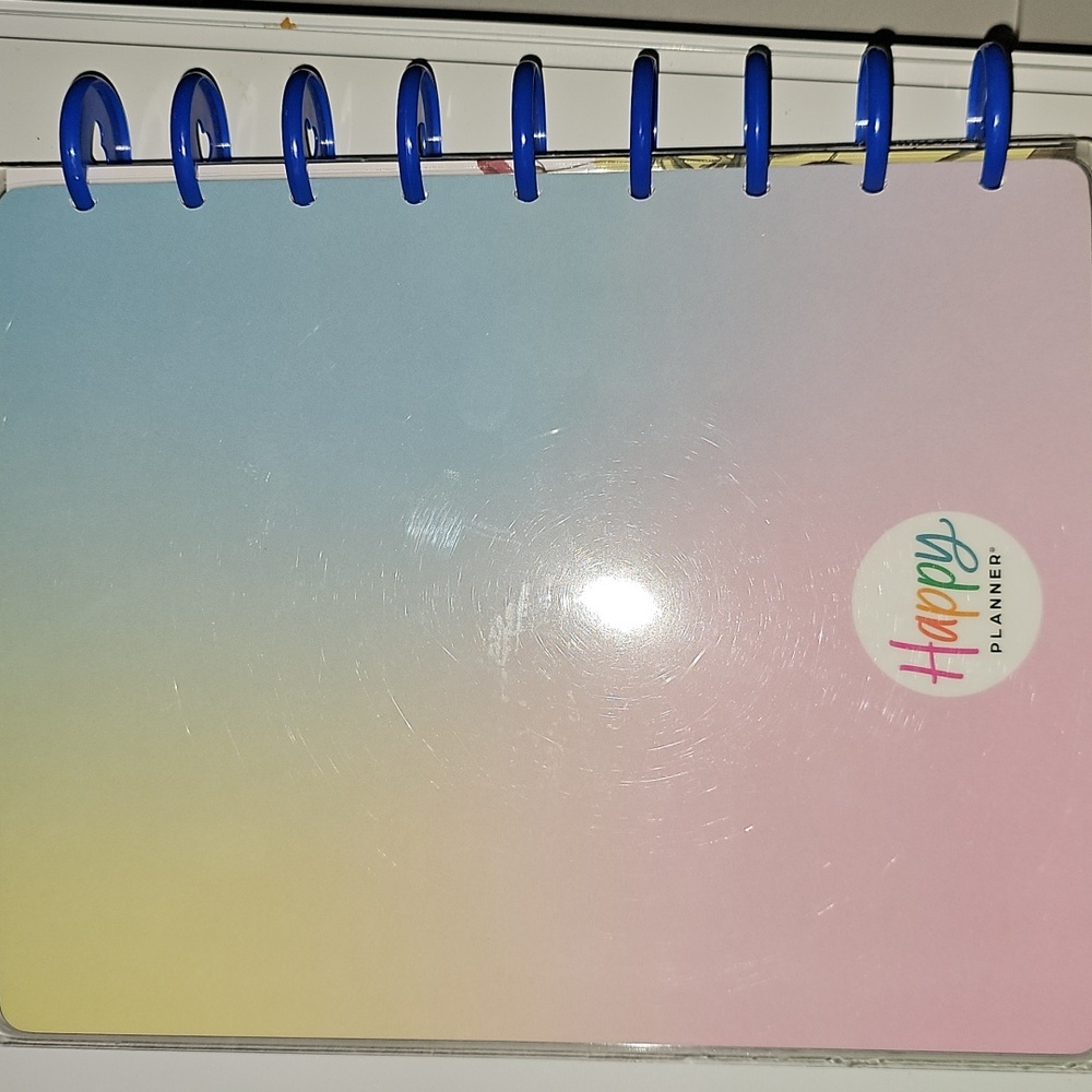 Floral Radiate Notebook with Blue Binding - Picture 5 of 6